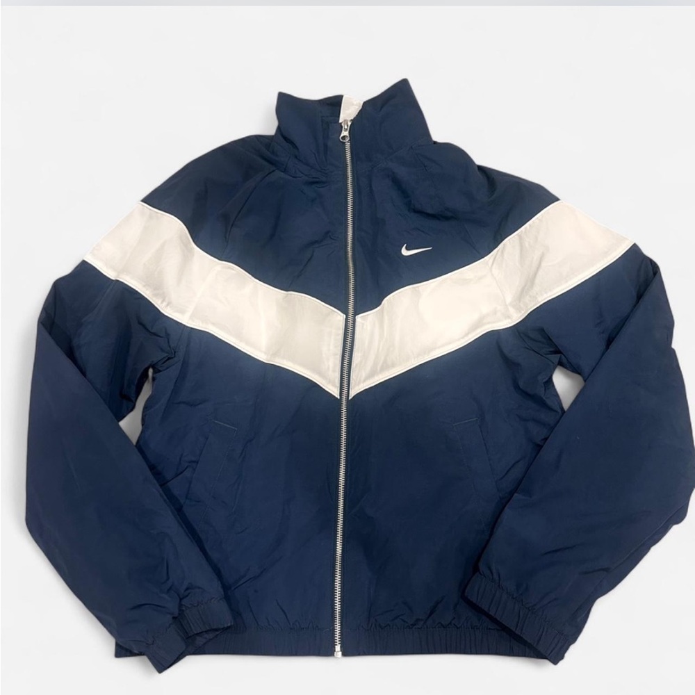 Nike Navy and White windbreaker Zip Jacket